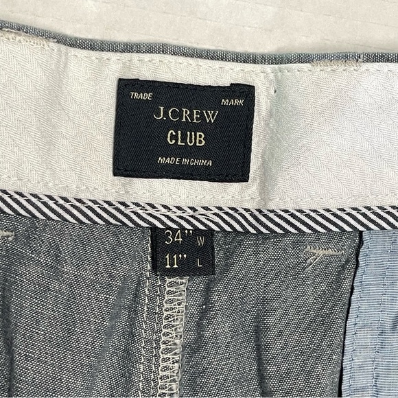 J. Crew Men's Blue Gray Flat Front Shorts - Picture 2 of 7